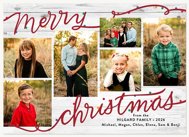 Lit Lettering Personalized Holiday Cards