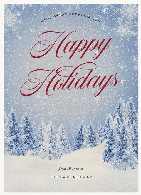 Vintage Snow Business Holiday Cards