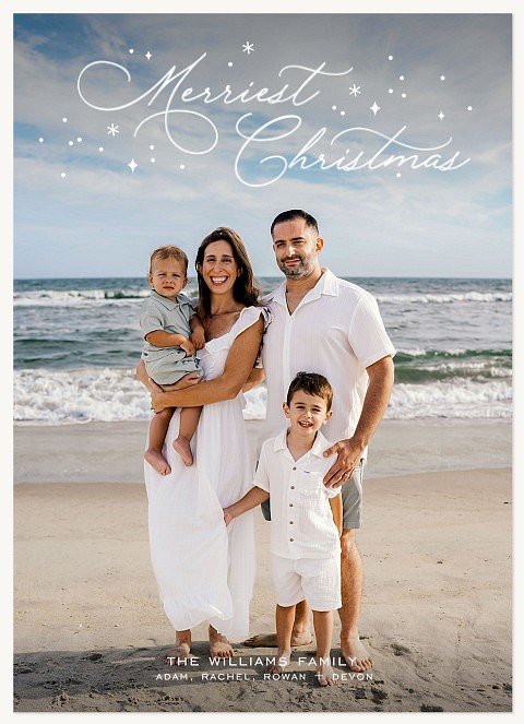 Merry Script  Personalized Holiday Cards
