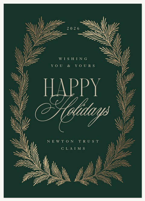 Lovely Laurels Business Holiday Cards