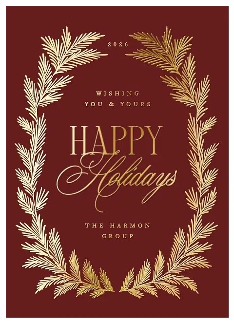 Lovely Laurels Business Holiday Cards