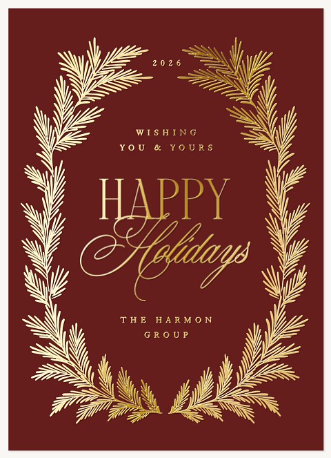 Lovely Laurels Business Holiday Cards