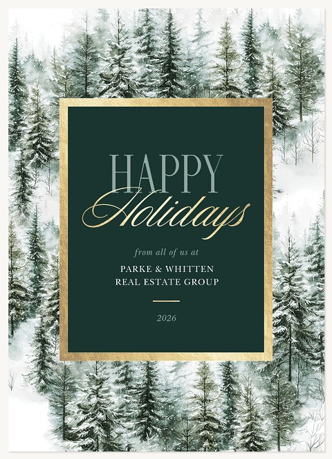 Frosted Forest Business Holiday Cards