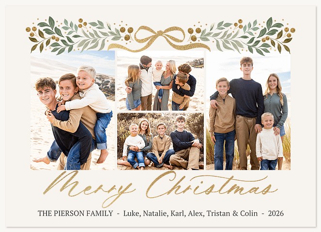 Garland Grace Personalized Holiday Cards