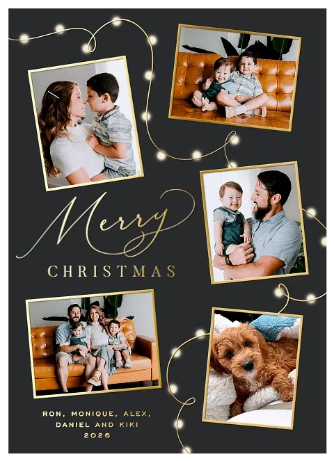 Radiant Noel Personalized Holiday Cards