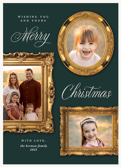 Vintage Frames Personalized Holiday Cards