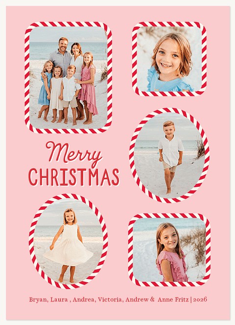 Candy Cane Gallery Personalized Holiday Cards