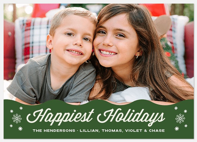 Wavy Wishes Holiday Photo Cards