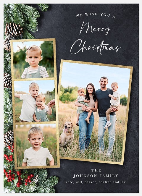 Snowy Garland Holiday Photo Cards