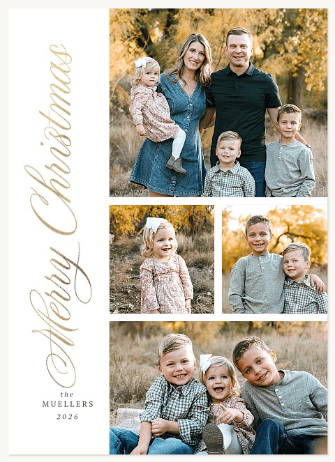 Side Greeting Personalized Holiday Cards