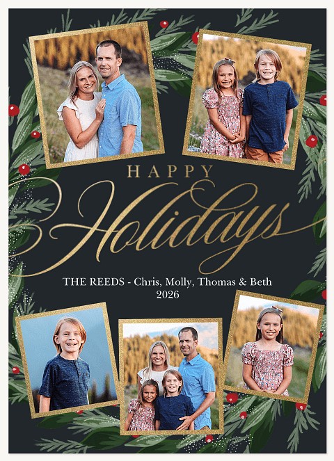 Merry Boughs Personalized Holiday Cards