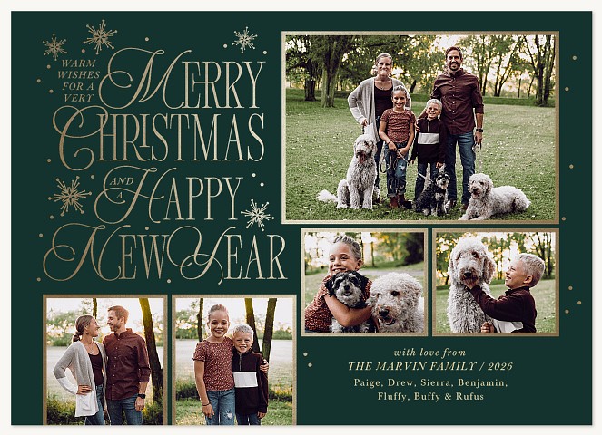 Merry & Happy Personalized Holiday Cards