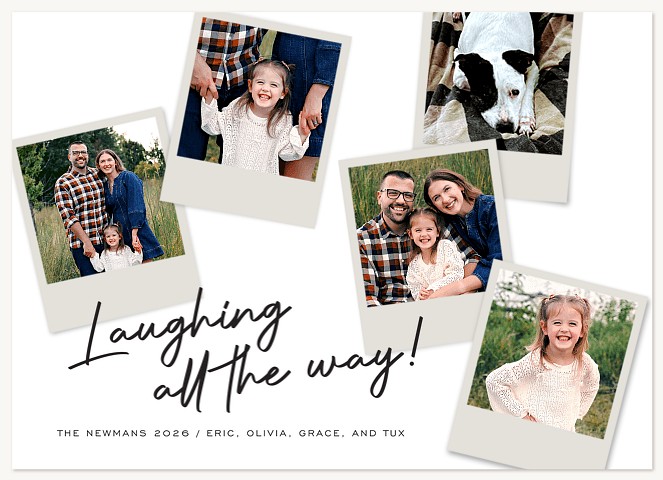 Laughing Polaroids Personalized Holiday Cards