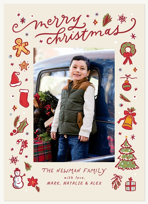 Holiday Doodles Personalized Holiday Cards