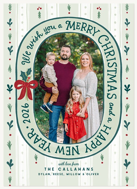 In The Round Personalized Holiday Cards