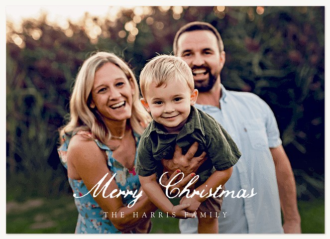 Vintage Minimal Personalized Holiday Cards
