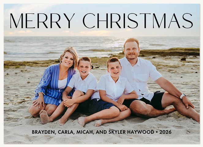 Simple Merry Personalized Holiday Cards