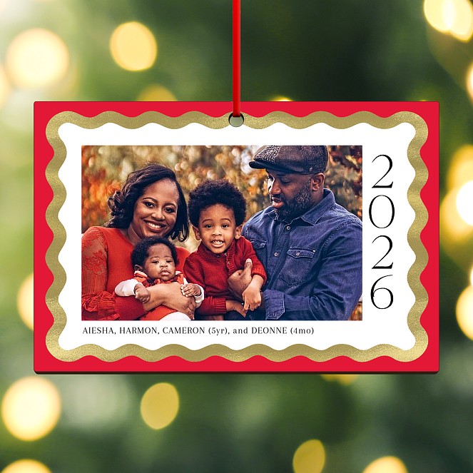 Scalloped Border Custom Ornaments