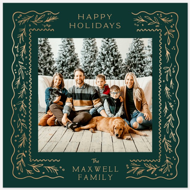 Filigree Frame Holiday Photo Cards