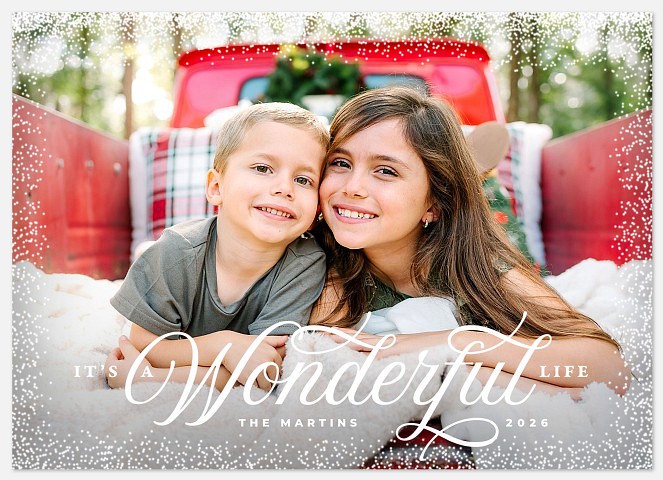 Frosted Flourish Holiday Photo Cards