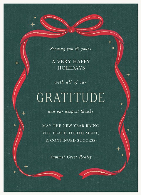 Wrapped In Gratitude Business Holiday Cards