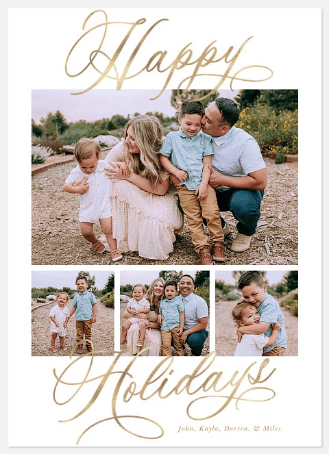Bright Elegance Holiday Photo Cards