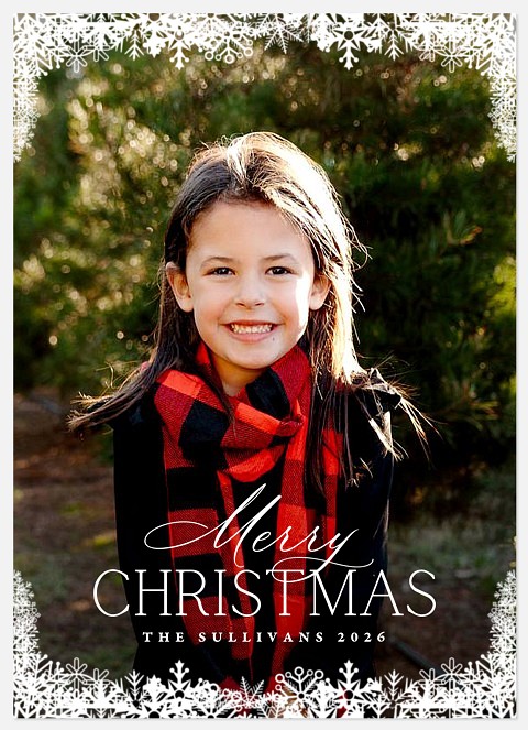 Frosted Corners Holiday Photo Cards