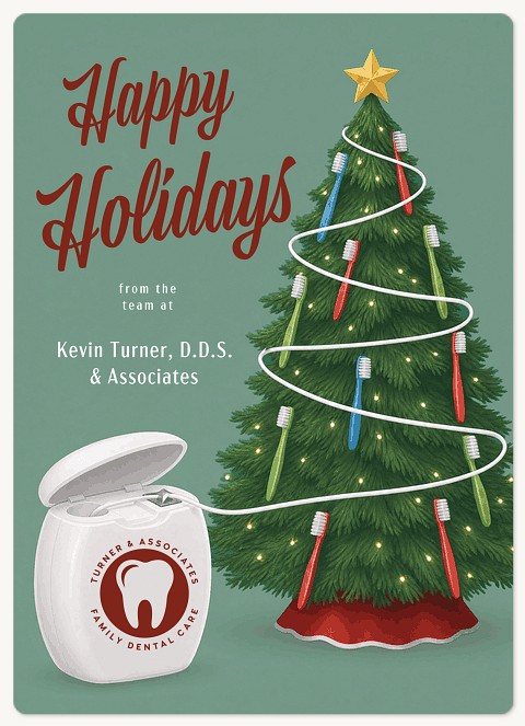 Dental Tree Holiday & Christmas Magnet Cards