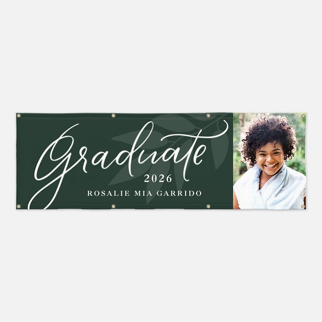 Breezy Botanical Graduation Banner  Graduation Banners