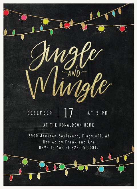 Jolly Lights Holiday Party Invitations