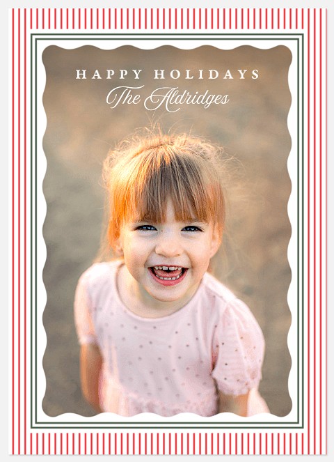 Refined Stripes Holiday Photo Cards
