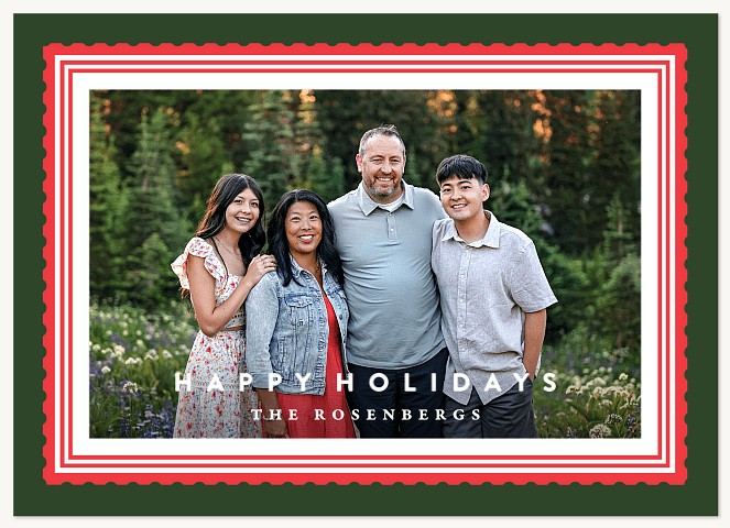 Holiday Stamp Personalized Holiday Cards