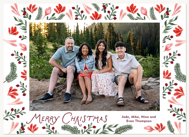 Bright Boughs Personalized Holiday Cards