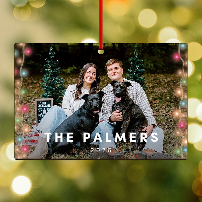 Lit with Cheer Personalized Ornaments