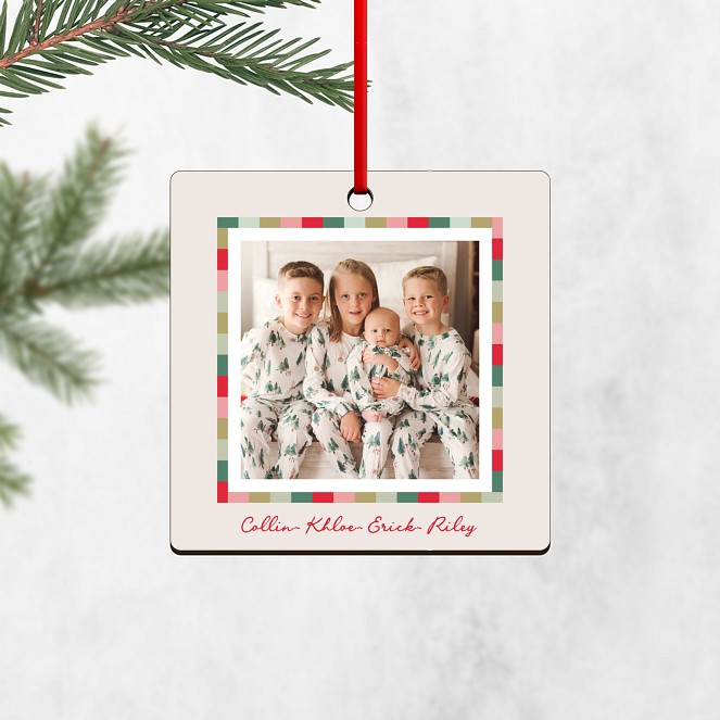 Merry Mosaic Personalized Ornaments