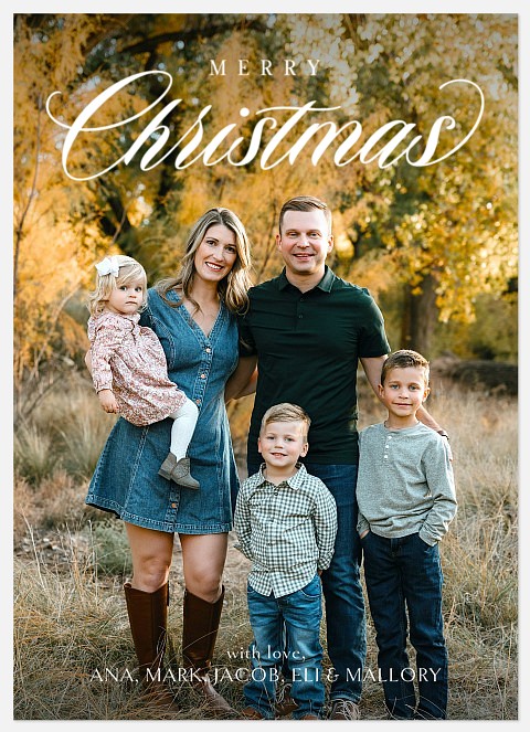 Top Message Holiday Photo Cards