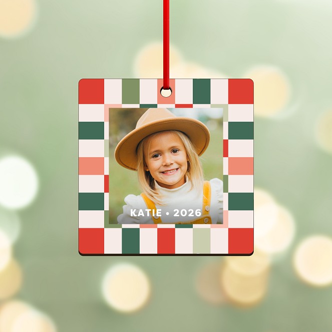 Merriment Mosaic Personalized Ornaments