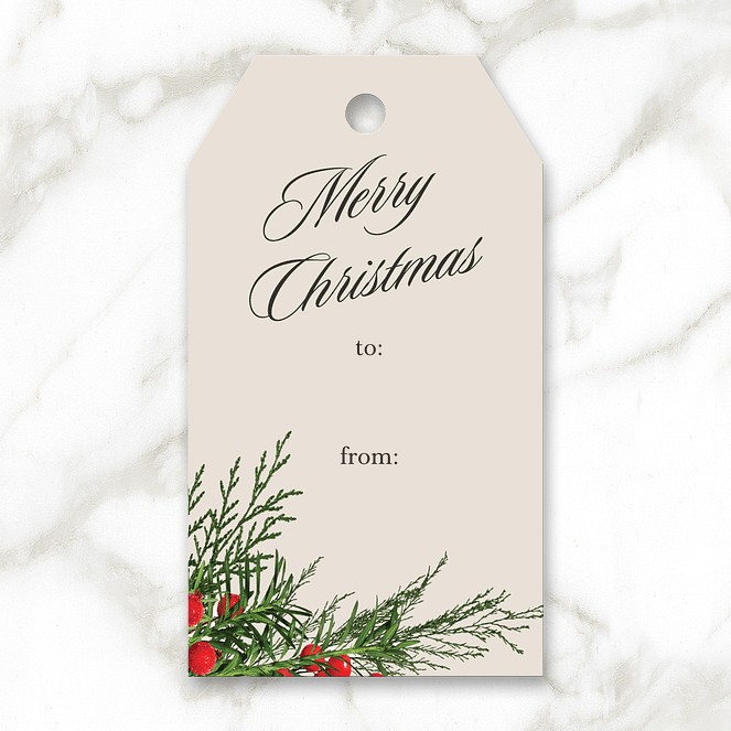 Botanical Cheer Custom Gift Tags