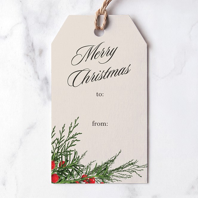 Botanical Cheer Custom Gift Tags