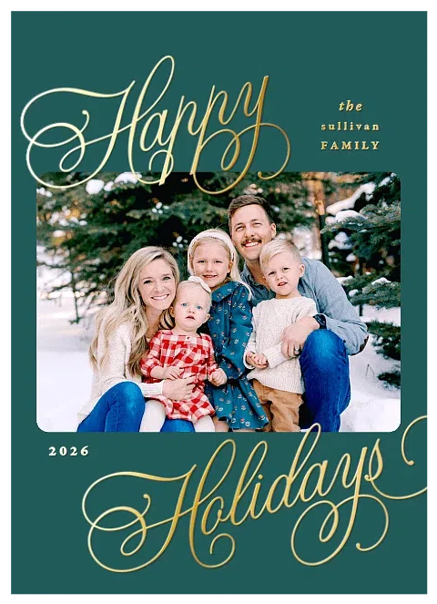 Classic Cheer Personalized Holiday Cards