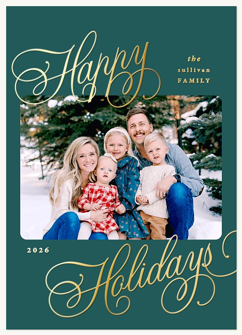 Classic Cheer Personalized Holiday Cards