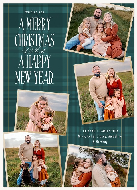 Plaid Album Personalized Holiday Cards