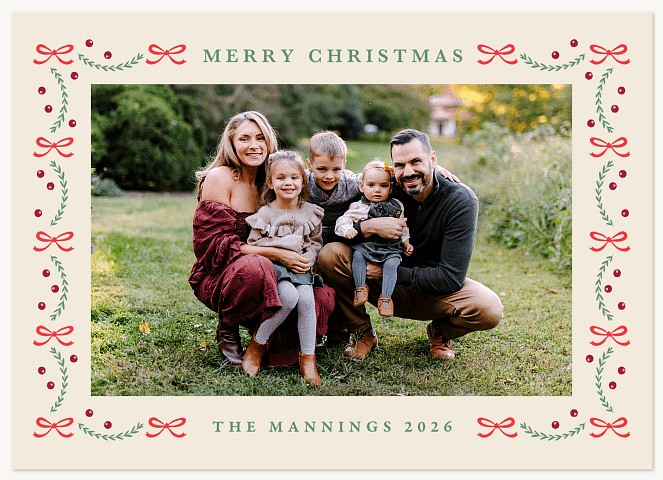 Scandi Swag Personalized Holiday Cards