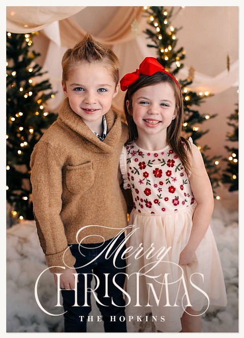 Fancy Type Personalized Holiday Cards