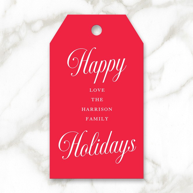 Bright Flourish Custom Gift Tags