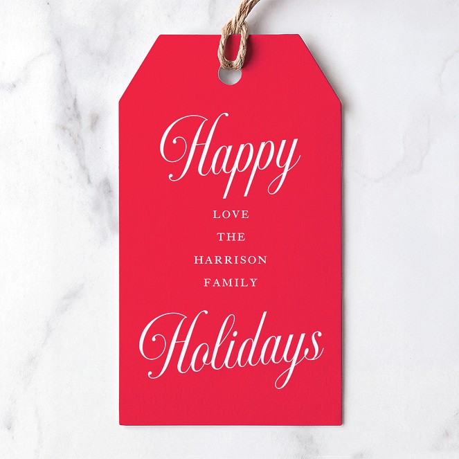 Bright Flourish Custom Gift Tags