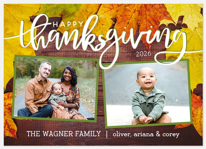 Thanksgiving Leaves Thanksgiving Cards