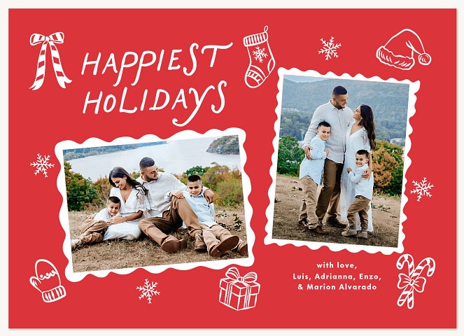 Holiday Icons Personalized Holiday Cards