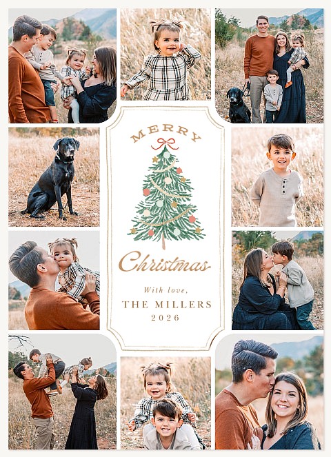 Merry Little Tree Personalized Holiday Cards
