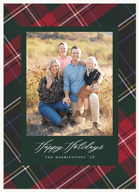 Classy Tartan Personalized Holiday Cards